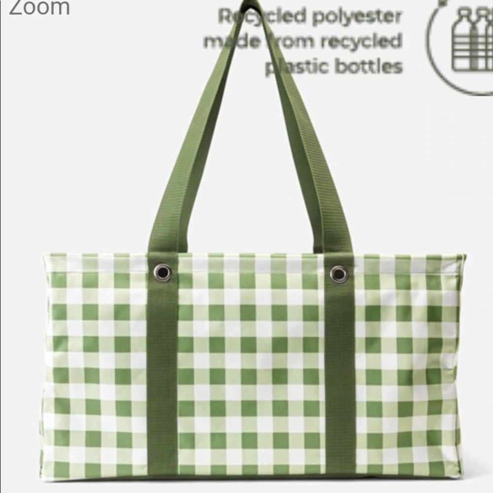 Classic Gingham Large Utility Tote - Picture 2 of 4